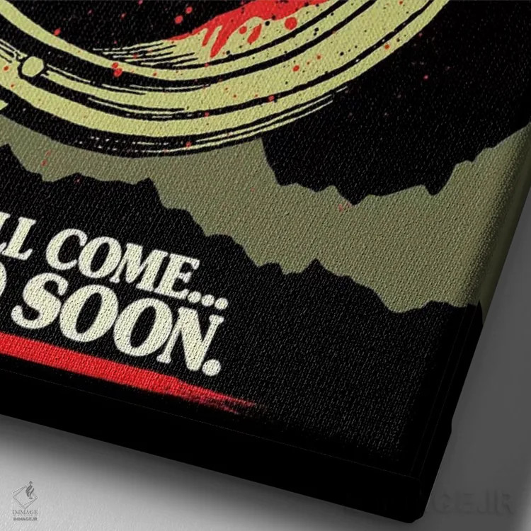 تابلو ماه کشنده اثر بوچر بیلی (هنرمند برزیلی پوپآرت) - نمای نزدیک بافت بوم