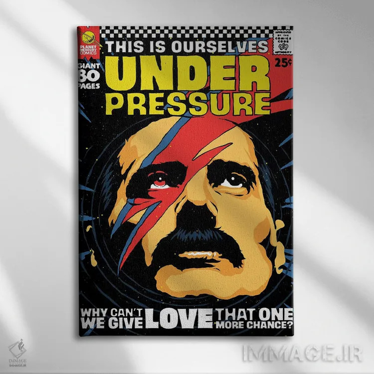 تابلو فشار اثر بوچر بیلی (هنرمند برزیلی پوپآرت) - نمای روبهرو روی دیوار