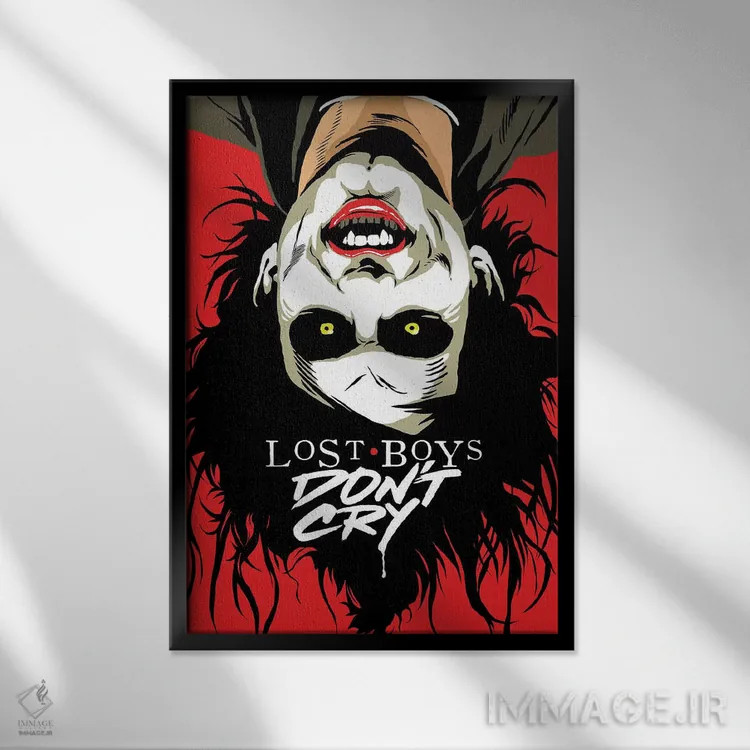 تابلو پسران گریان اثر بوچر بیلی (هنرمند برزیلی پوپآرت) - نمای قابدار مشکی