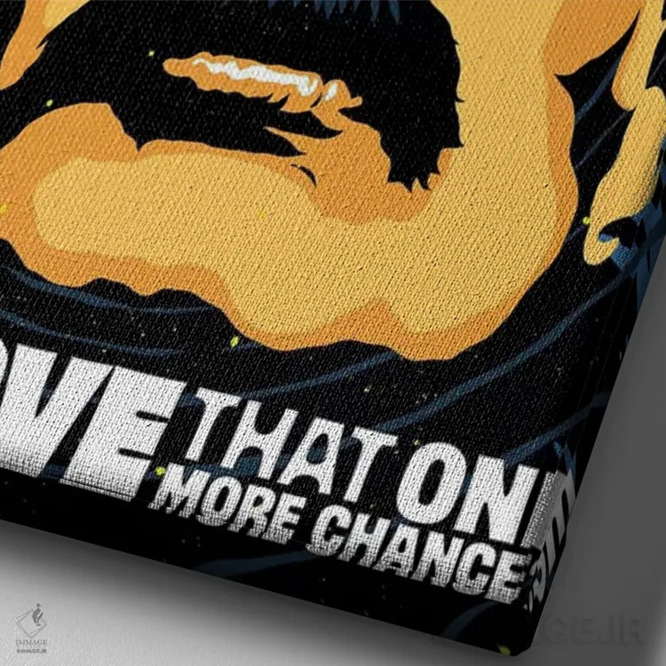 تابلو فشار اثر بوچر بیلی (هنرمند برزیلی پوپآرت) - نمای نزدیک بافت بوم