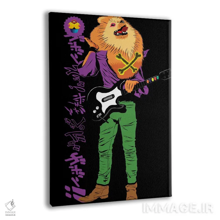 تابلو سگهای راک پامرانین اثر بوچر بیلی (هنرمند برزیلی پوپآرت) - نمای پرسپکتیو محصول