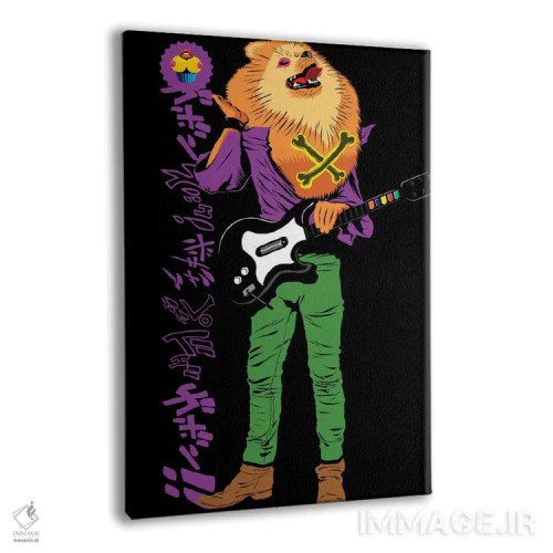 تابلو سگهای راک پامرانین اثر بوچر بیلی (هنرمند برزیلی پوپآرت) - نمای پرسپکتیو محصول