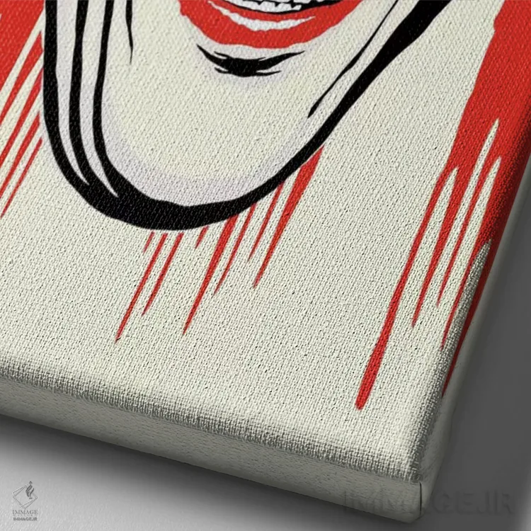 تابلو بله ما شوخی میکنیم اثر بوچر بیلی (هنرمند برزیلی پوپآرت) - نمای نزدیک بافت بوم