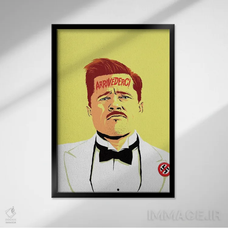 تابلو آریودرچی I (خداحافظی به ایتالیایی) اثر بوچر بیلی (هنرمند برزیلی پوپآرت) - نمای قابدار مشکی