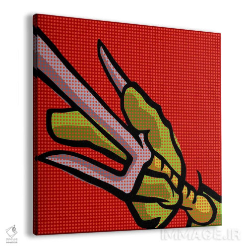تابلو لاکپشتهای هنرهای رزمی پاپ روی اثر بوچر بیلی (هنرمند برزیلی پوپآرت) - نمای پرسپکتیو محصول