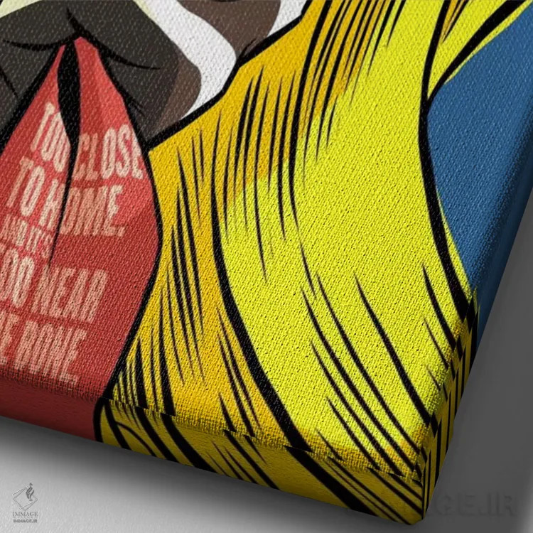 تابلو استخوانهای عشق اثر بوچر بیلی (هنرمند برزیلی پوپآرت) - نمای نزدیک بافت بوم