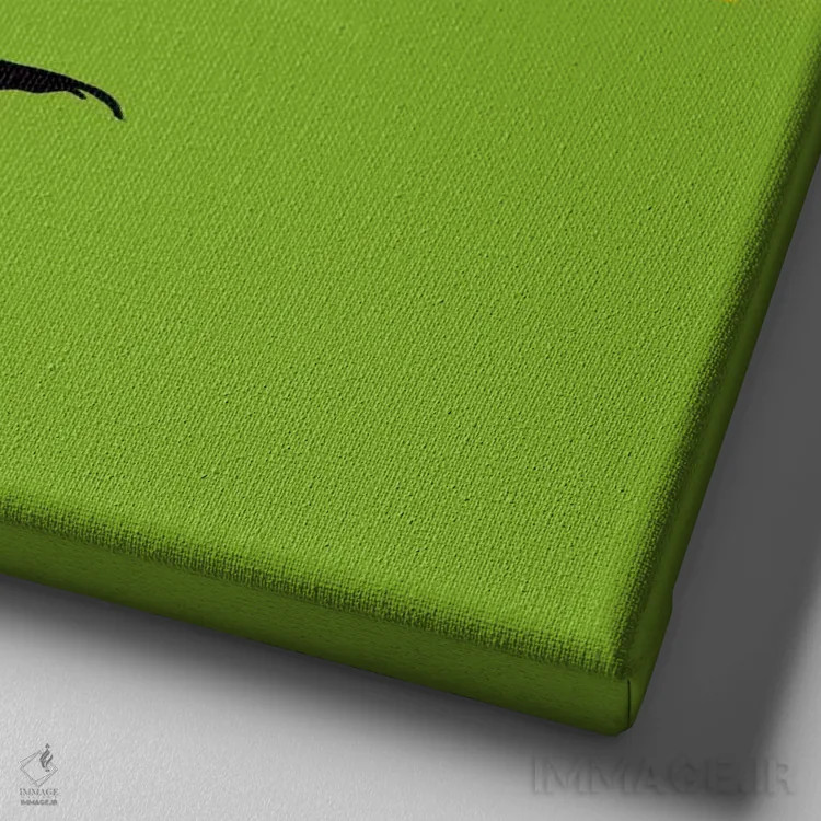 تابلو این یک دلهره است (اشاره به ترانه Thriller) اثر بوچر بیلی (هنرمند برزیلی پوپآرت) - نمای نزدیک بافت بوم