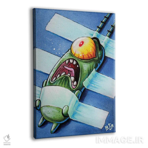 تابلو پلانکتون (شخصیت کارتونی) اثر برندن کالن-بنسن - نمای پرسپکتیو محصول