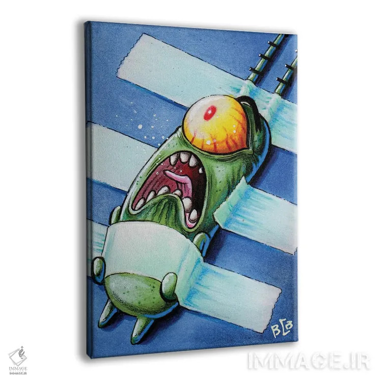 تابلو پلانکتون (شخصیت کارتونی) اثر برندن کالن-بنسن - نمای پرسپکتیو محصول