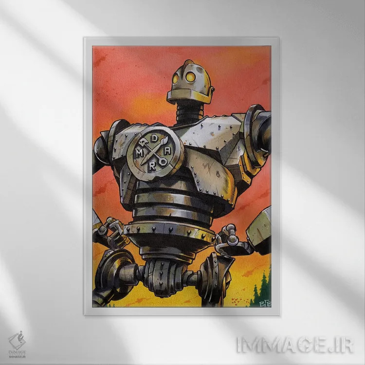 تابلو غول آهنی اثر برندن کالن-بنسن - نمای قابدار سفید