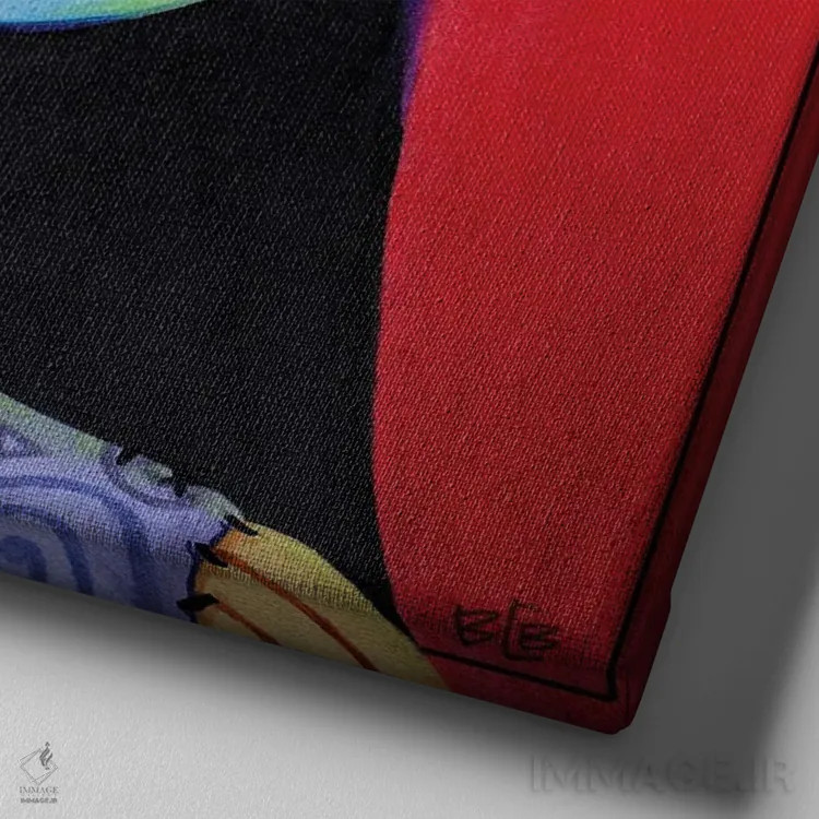 تابلو سالی اثر برندن کالن-بنسن - نمای نزدیک بافت بوم