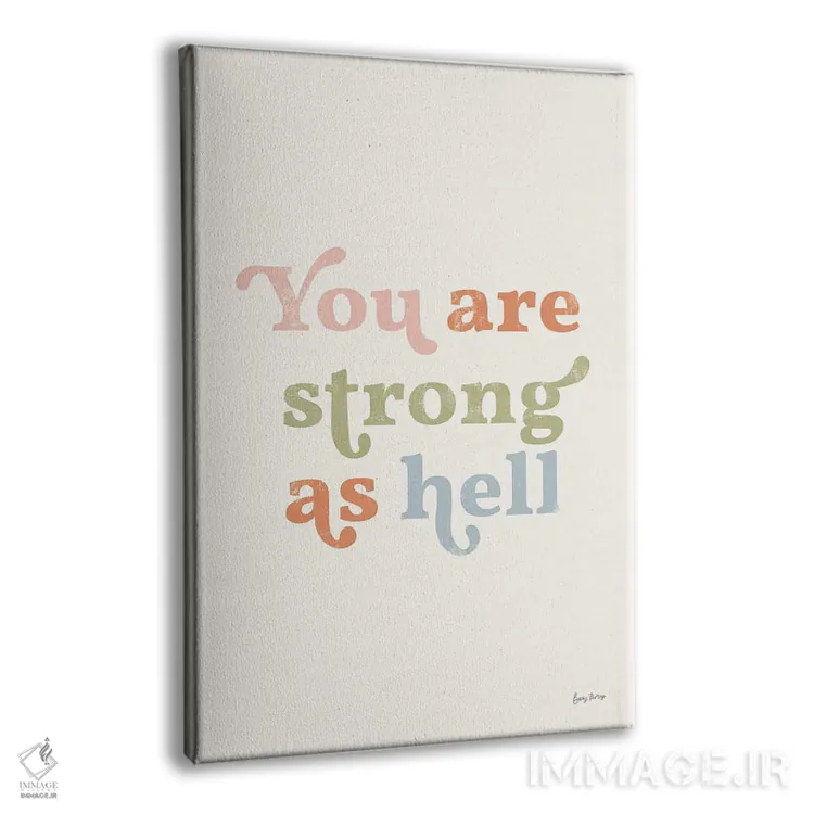 تابلو تو قوی هستی (طرح پاستلی) اثر بکی تورنز - نمای پرسپکتیو محصول
