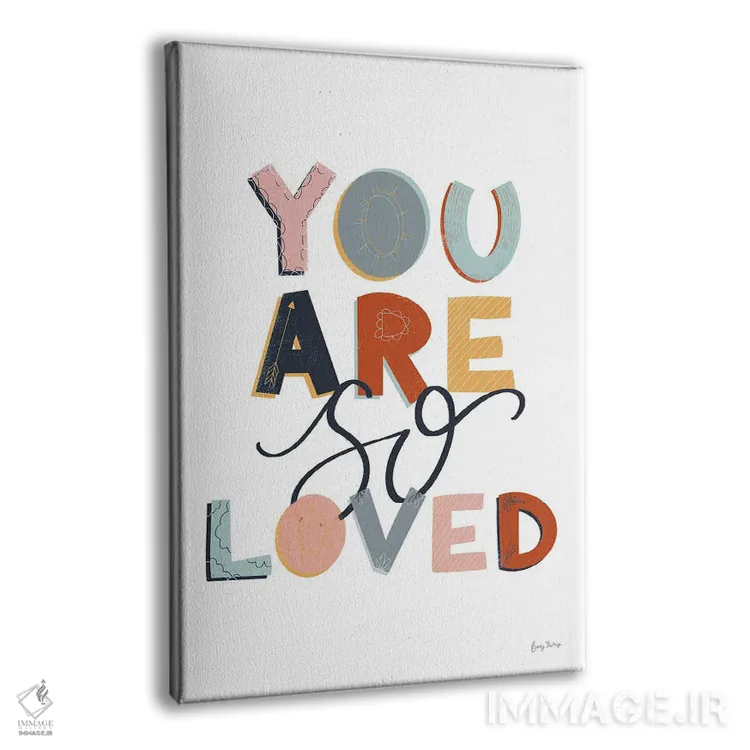 تابلو تو خیلی دوستداشتنی هستی (طرح پاستلی) اثر بکی تورنز - نمای پرسپکتیو محصول