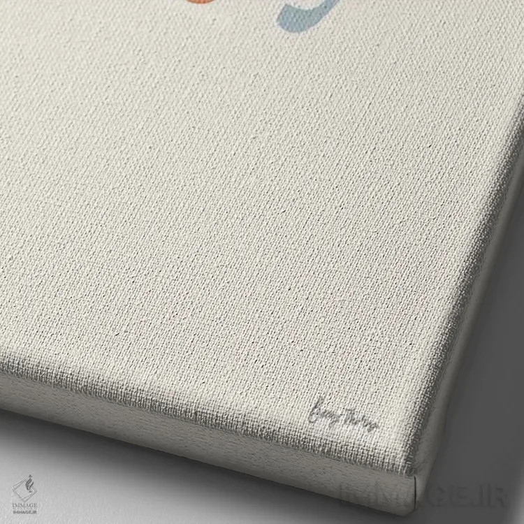 تابلو آرام باش (طرح پاستلی) اثر بکی تورنز - نمای نزدیک بافت بوم