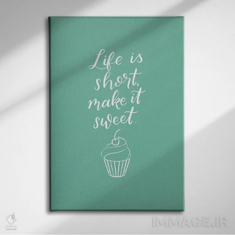 تابلو کلمات آشپزخانه I اثر بکی تورنز - نمای روبهرو روی دیوار