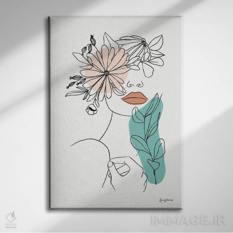 تابلو ریشهدار I اثر بکی تورنز - نمای روبهرو روی دیوار