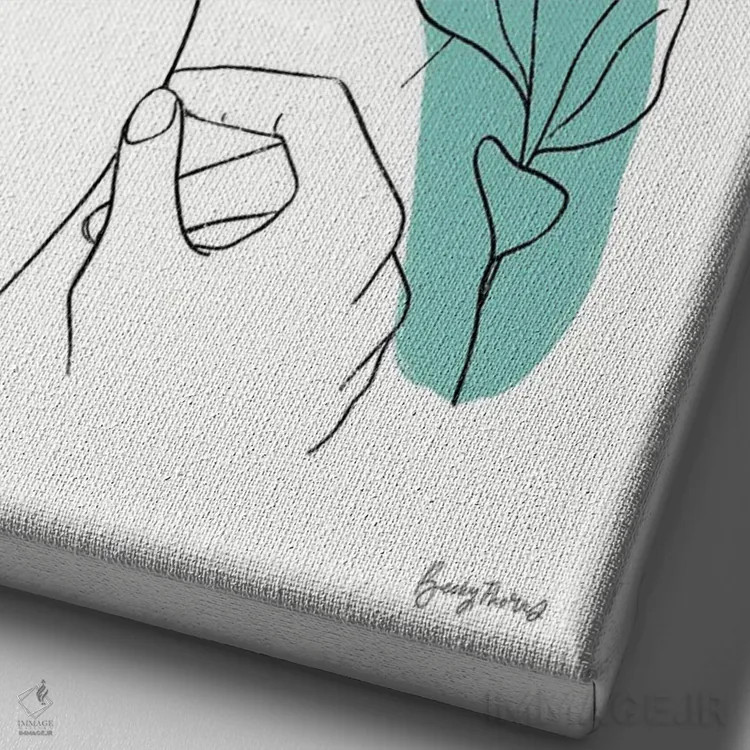 تابلو ریشهدار I اثر بکی تورنز - نمای نزدیک بافت بوم