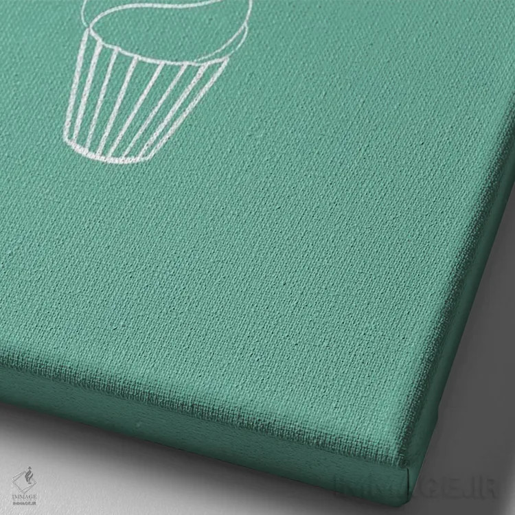 تابلو کلمات آشپزخانه I اثر بکی تورنز - نمای نزدیک بافت بوم