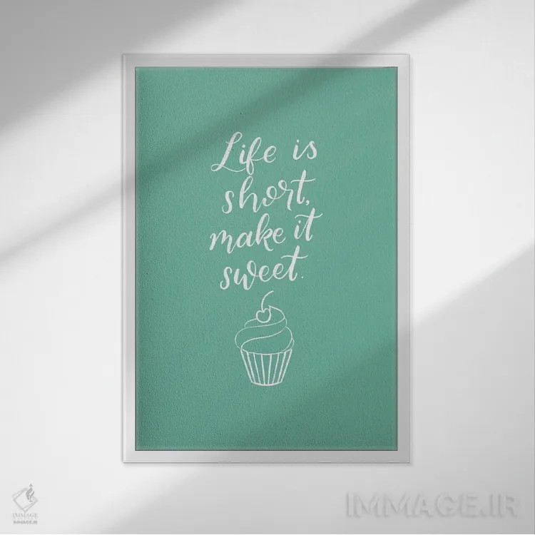 تابلو کلمات آشپزخانه I اثر بکی تورنز - نمای قابدار سفید