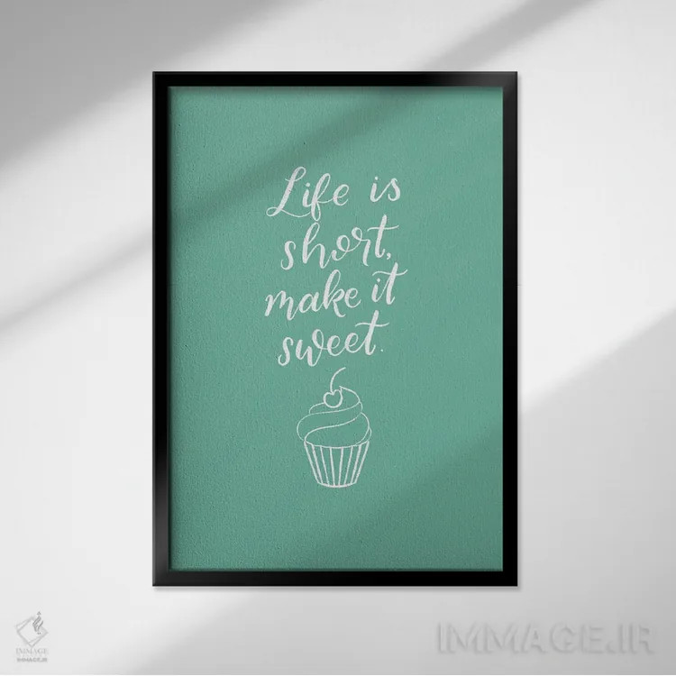 تابلو کلمات آشپزخانه I اثر بکی تورنز - نمای قابدار مشکی