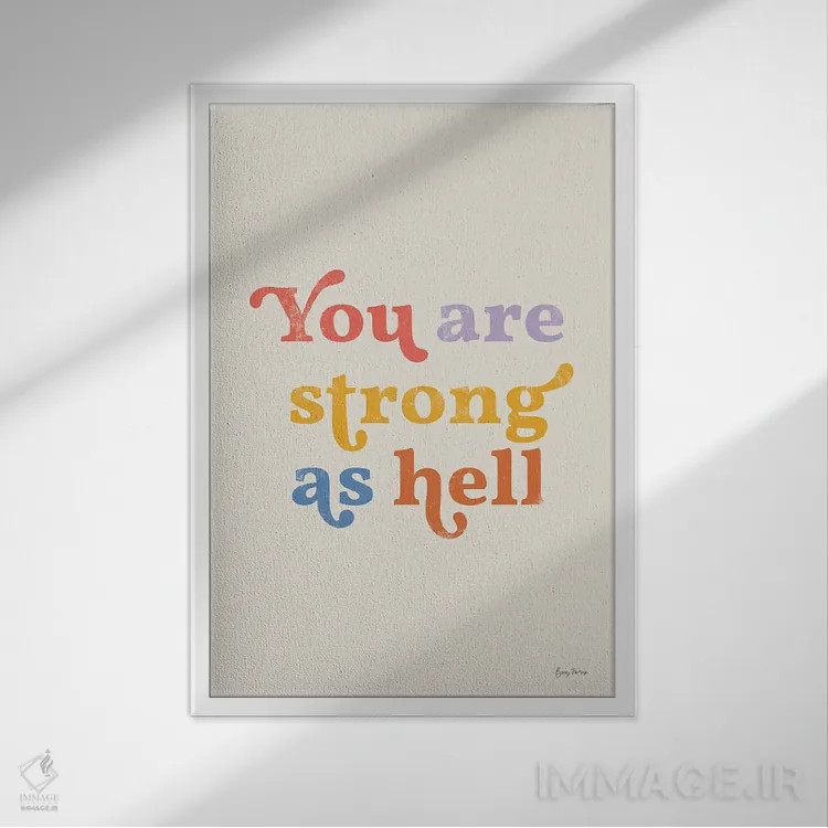 تابلو تو قوی هستی (روشن) اثر بکی تورنز - نمای قابدار سفید