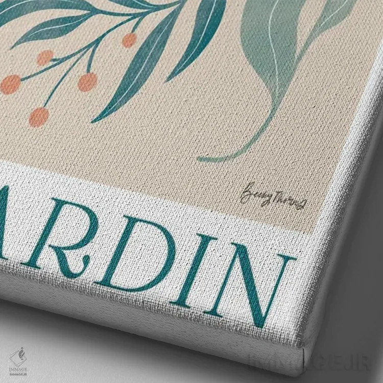 تابلو پوستر گیاهی I اثر بکی تورنز - نمای نزدیک بافت بوم