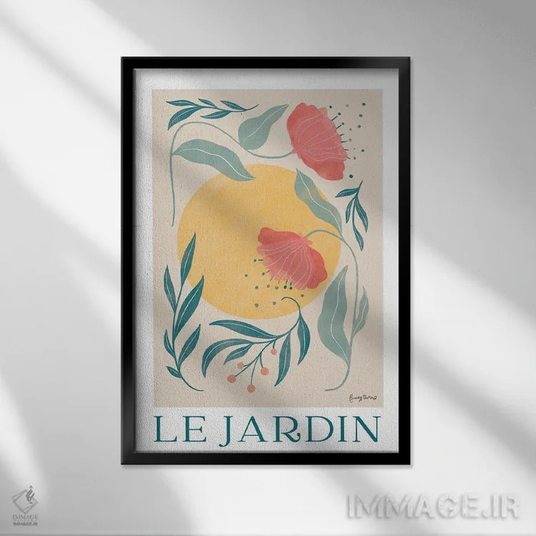 تابلو پوستر گیاهی I اثر بکی تورنز - نمای قابدار مشکی