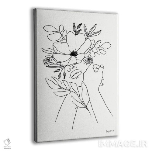 تابلو ریشهدار II (سیاه و سفید) اثر بکی تورنز - نمای پرسپکتیو محصول