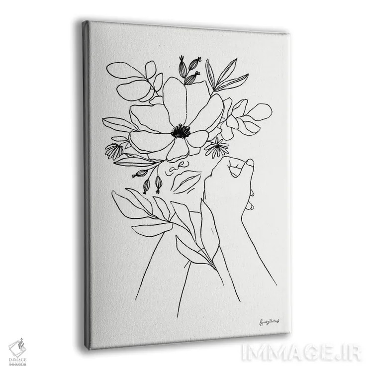 تابلو ریشهدار II (سیاه و سفید) اثر بکی تورنز - نمای پرسپکتیو محصول