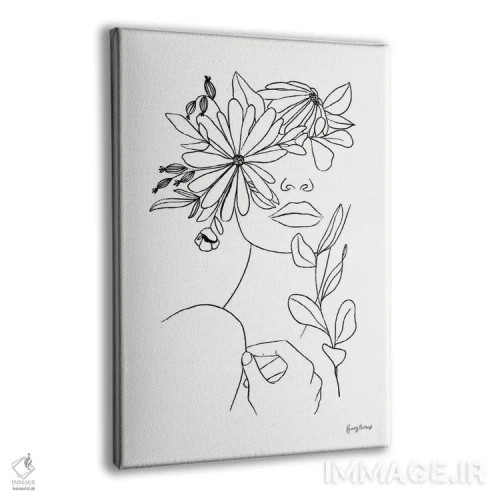 تابلو ریشهدار I (سیاه و سفید) اثر بکی تورنز - نمای پرسپکتیو محصول