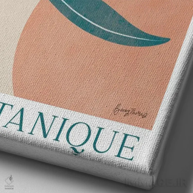 تابلو پوستر گیاهی IV اثر بکی تورنز - نمای نزدیک بافت بوم