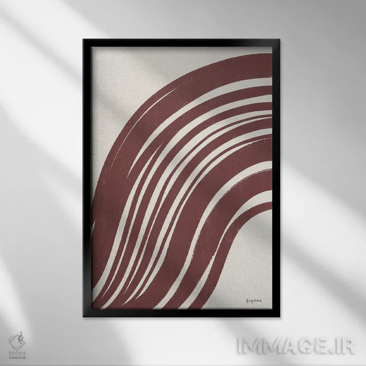 تابلو انتزاعی ارگانیک IV اثر بکی تورنز - نمای قابدار مشکی