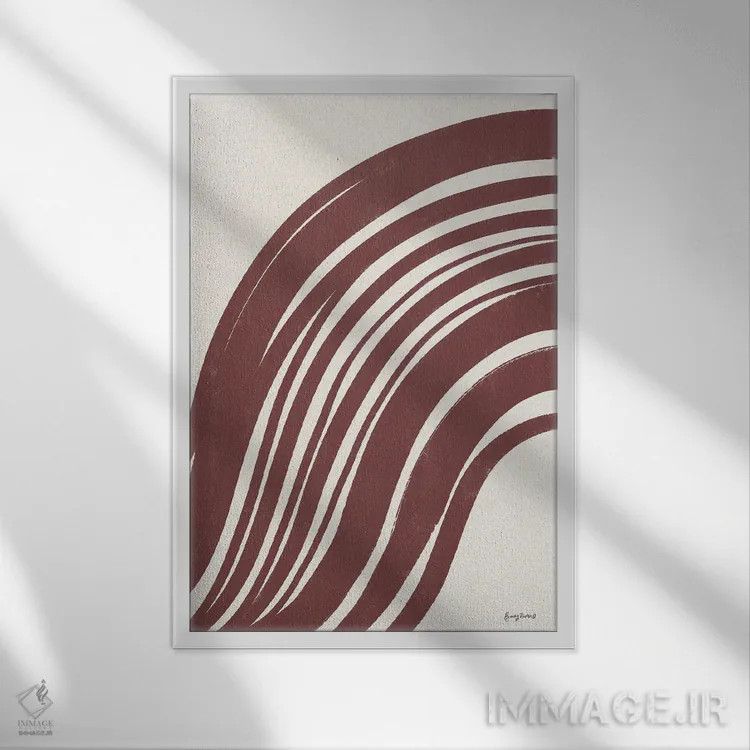 تابلو انتزاعی ارگانیک IV اثر بکی تورنز - نمای قابدار سفید