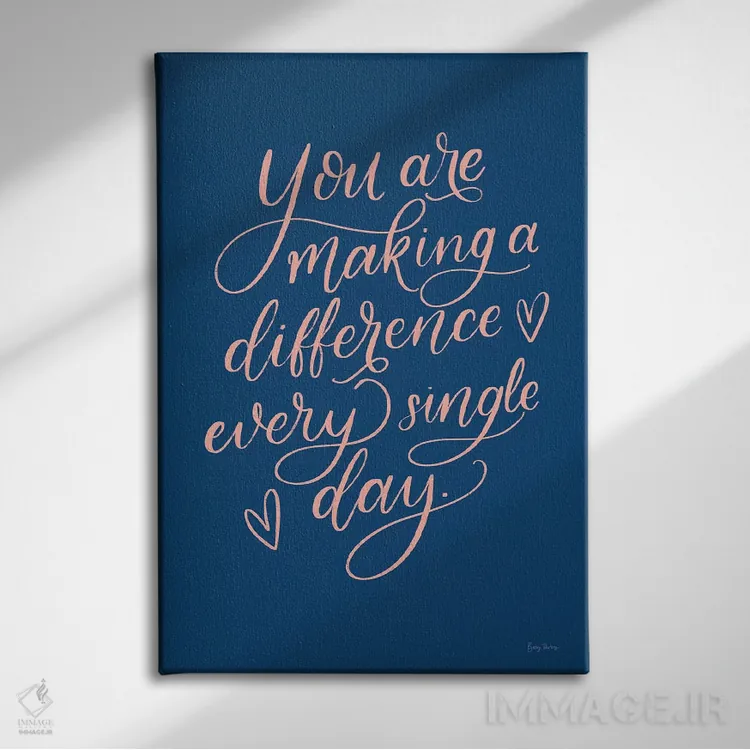 تابلو معلمان III (آبی) اثر بکی تورنز - نمای روبهرو روی دیوار