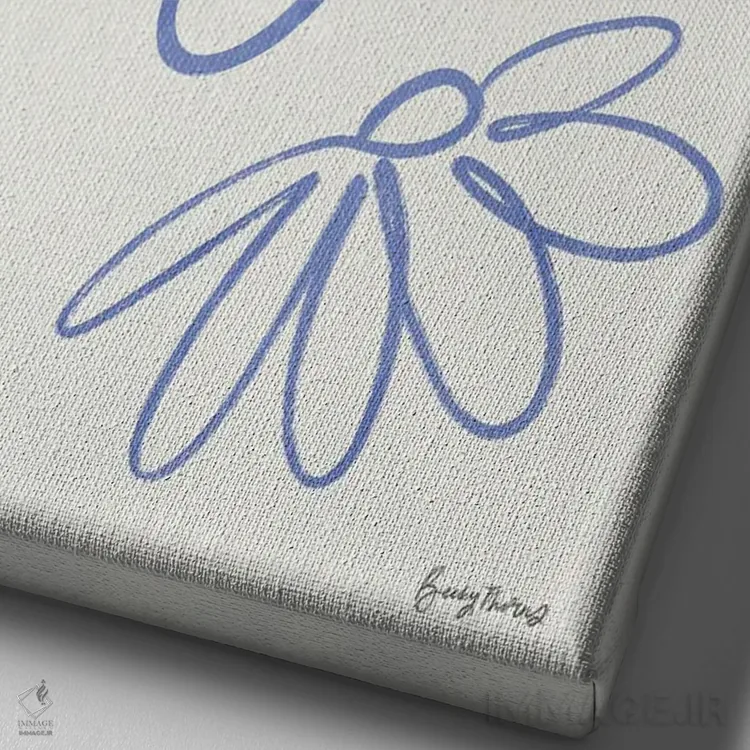 تابلو عبارات فرانسوی II اثر بکی تورنز - نمای نزدیک بافت بوم