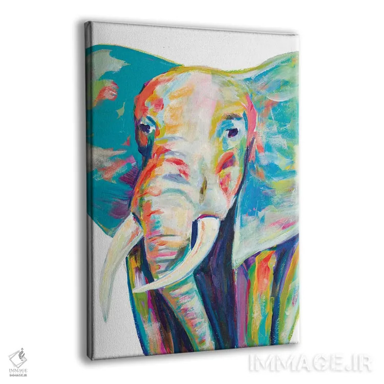 تابلو فیل رنگارنگ اثر اندی بوچمپ - نمای پرسپکتیو محصول