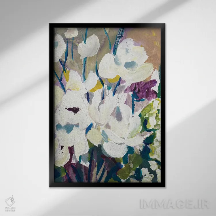 تابلو نقاشی ارکیدهها اثر اندی بوچمپ - نمای قابدار مشکی