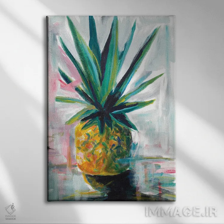 تابلو آناناس اثر اندی بوچمپ - نمای روبهرو روی دیوار