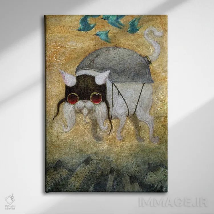 تابلو شادی اثر بیل کارمن - نمای روبهرو روی دیوار