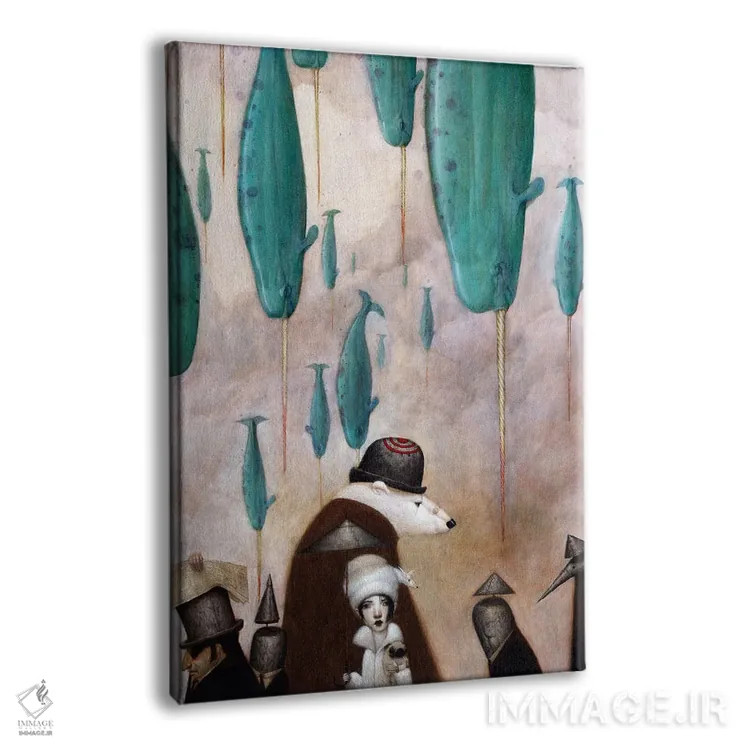 تابلو باران ناروال (نهنگ تکشاخ) اثر بیل کارمن - نمای پرسپکتیو محصول