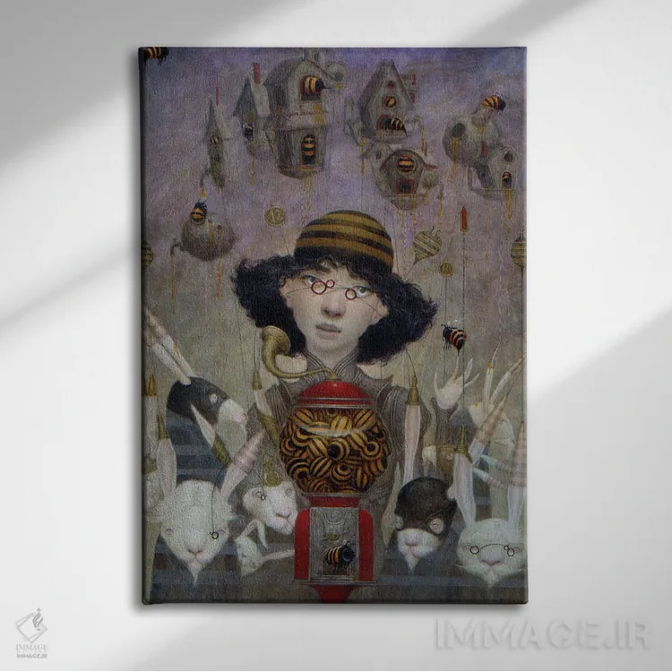 تابلو بین (اشتباه املایی احتمالی: Between) اثر بیل کارمن - نمای روبهرو روی دیوار