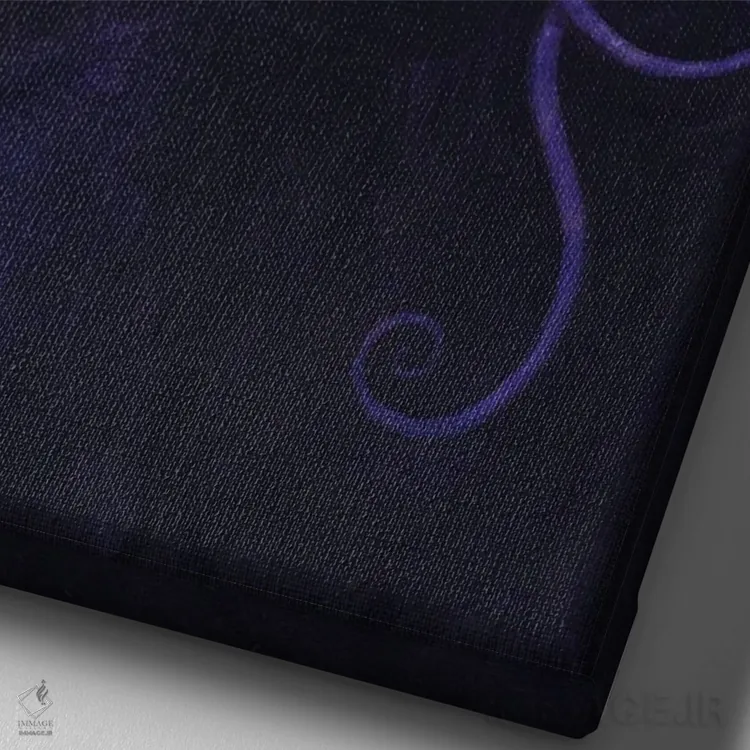 تابلو گم کردن حلقهها اثر بیل کارمن - نمای نزدیک بافت بوم