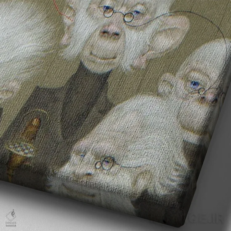 تابلو قضاوت پرنده اثر بیل کارمن - نمای نزدیک بافت بوم