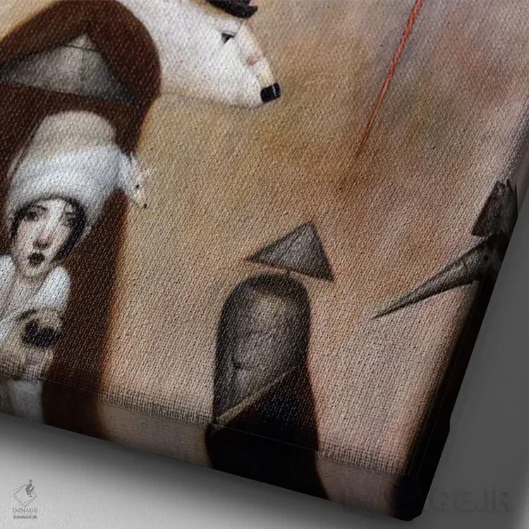 تابلو باران ناروال (نهنگ تکشاخ) اثر بیل کارمن - نمای نزدیک بافت بوم