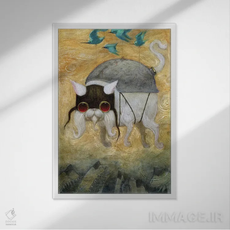 تابلو شادی اثر بیل کارمن - نمای قابدار سفید