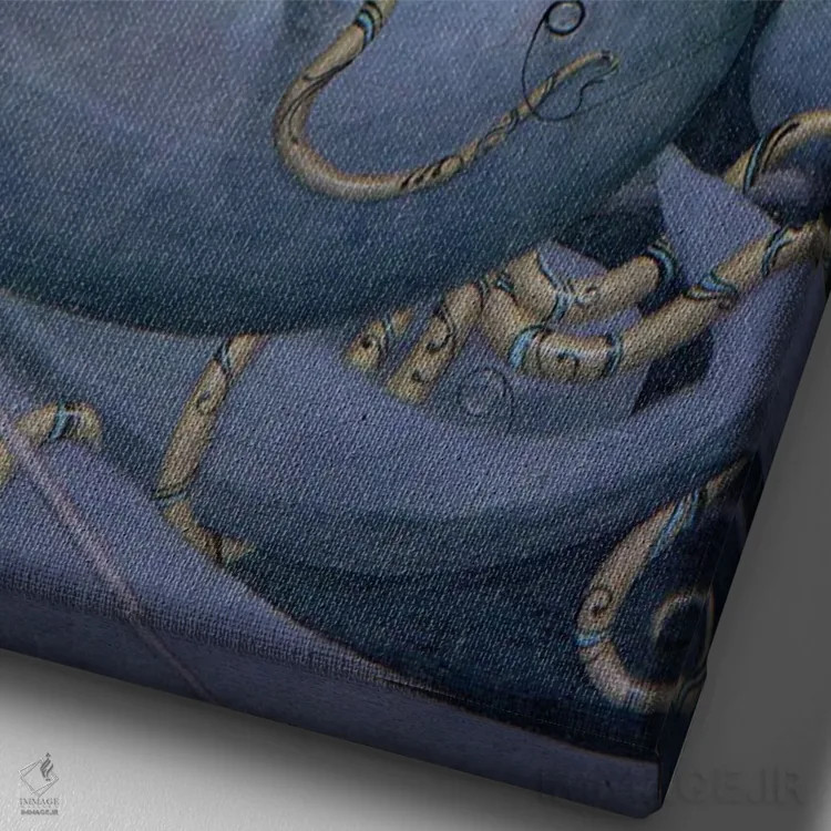 تابلو اختاپوسسنج (واژه ترکیبی تخیلی) اثر بیل کارمن - نمای نزدیک بافت بوم