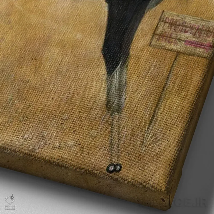 تابلو تپهٔ پروسنیوم (واژه نمایشی) اثر بیل کارمن - نمای نزدیک بافت بوم