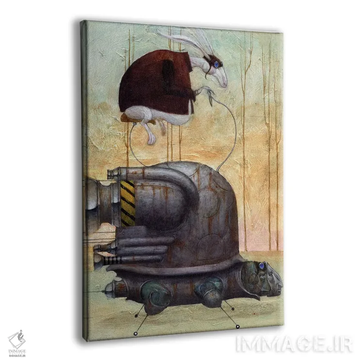 تابلو لاکپشت و خرگوش اثر بیل کارمن - نمای پرسپکتیو محصول