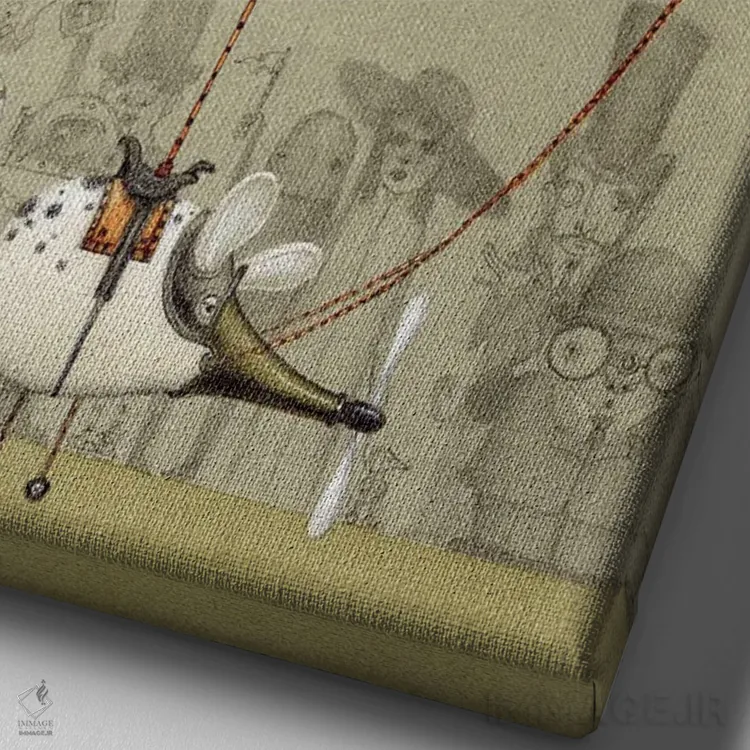 تابلو خط پایان رَه رَه (تشویقی) اثر بیل کارمن - نمای نزدیک بافت بوم