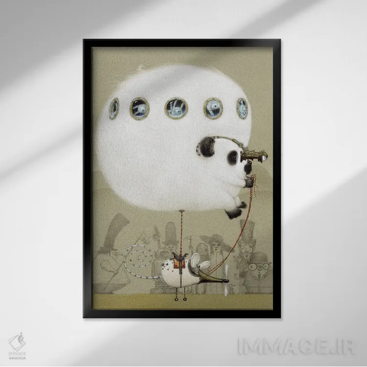 تابلو خط پایان رَه رَه (تشویقی) اثر بیل کارمن - نمای قابدار مشکی